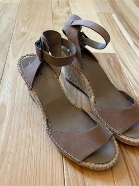Vince Camuto Tesa Leather Espadrille Wedge Sandals